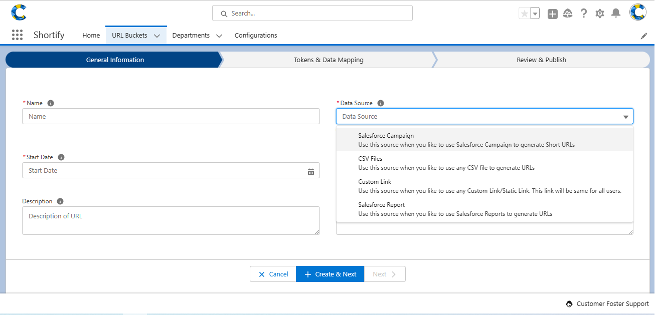 Supported Data Source by Shortify